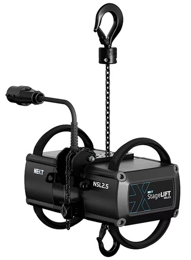 [I0062404] StageLift 2.5; D8+ 250Kg DC Kettenzug mit 12 m Kette, Hakenaufängung und Hakengeschirr