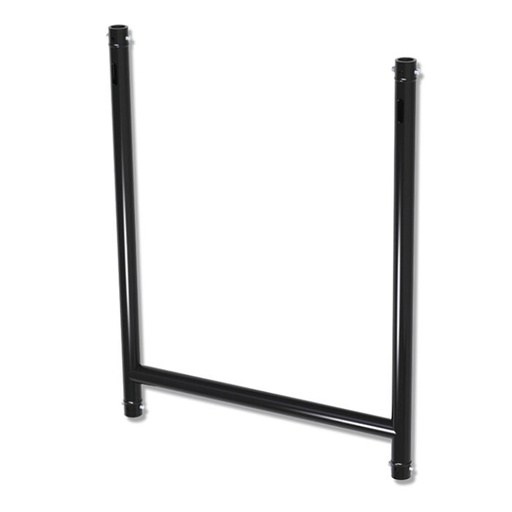 [T45911] Cadre H grand en tube de 48mm, livré avec 4 goupilles à écrou CCS6-604, CMU 100kg, noir