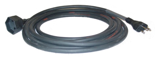 [10000010] Typ 12/13 Titanex H07RNF (3x1.5) 1 Meter mit angespritzten Steckern + Schrumpfschlauch