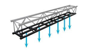 [H40V-L250-MB] SQUARE H40 LENGTH 250CM WITH MIDDLE BEAM