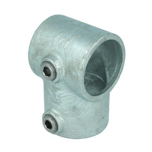 [T10100] T de serrage court galvanisé pour tubes de 48mm