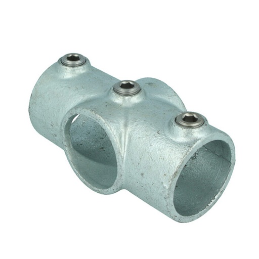 [T11900] Croix de serrage 4-voies galvanisé pour tubes de 48mm