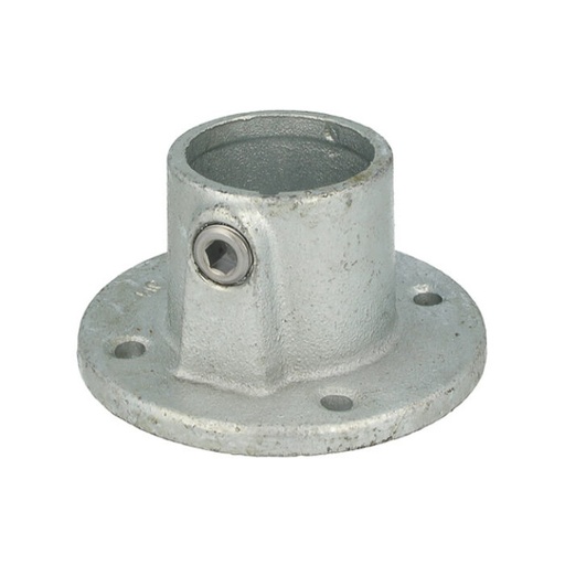 [T13100] Bague de serrage ronde au sol galvanisé pour tube de 48mm