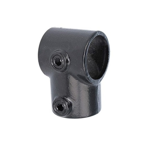 [T1010001] T de serrage court galvanisé pour tubes de 48mm, noir