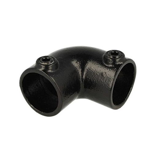 [T1250001] Coude 90° galvanisé pour tubes de 48mm, noir