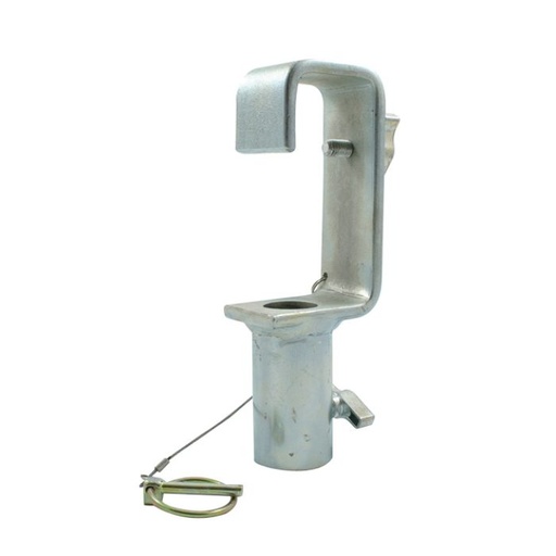 [T20900] Crochet TV avec récepteur spigot 28mm pour tube de 48-51mm, CMU 150kg