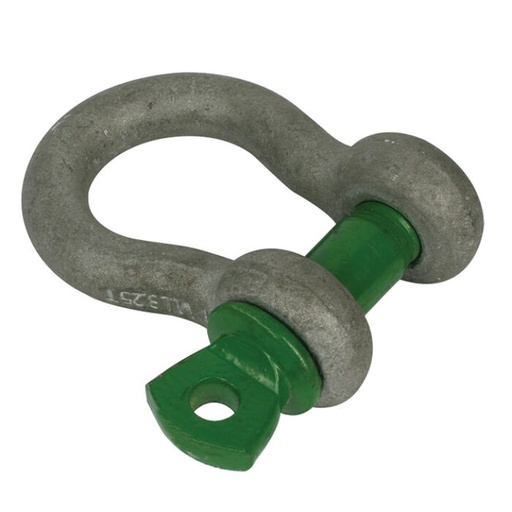 [T39401] Manille 500kg, 12mm, goupille à viser verte