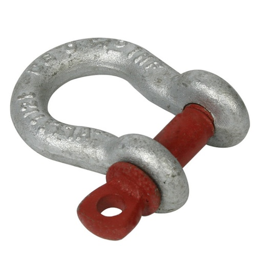 [T39402] Manille 500kg, 12mm, goupille à viser rouge