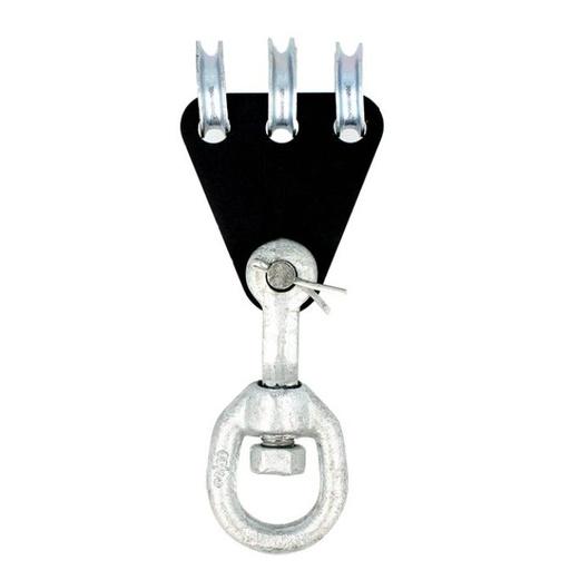 [T41600] Swivel CLEW 3-Weg 1000kg, mit 6 mm Seilkausche