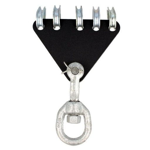 [T41800] Swivel CLEW 5-Weg 1000kg, mit 6 mm Seilkausche
