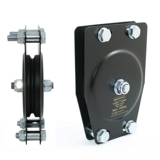 [T42800] 100mm BASIC Flaschenzug Block (Einzel Rille) (für Drahtseil)