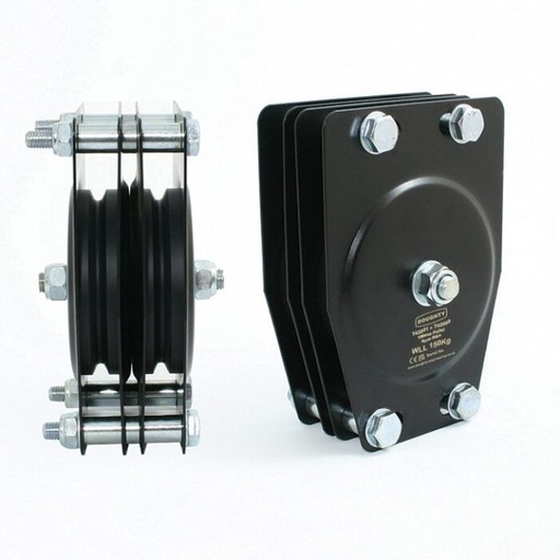 [T42801] 100mm BASIC Flaschenzug Block (Doppel Rille) (für Drahtseil)