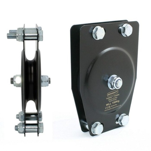 [T42836] 100mm BASIC Flaschenzug Block (Einzel Rille) (für Seil)