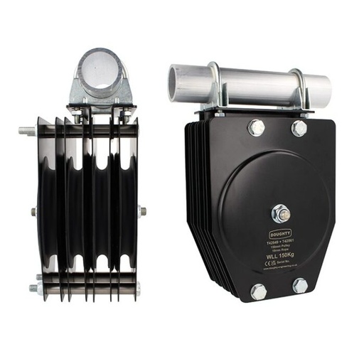 [T42849] 150mm BASIC Flaschenzug Block (Vierer Rille) (für Seil)