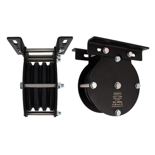 [T42913] Poulie charge lourde 150mm (triple rainure) (pour câble)