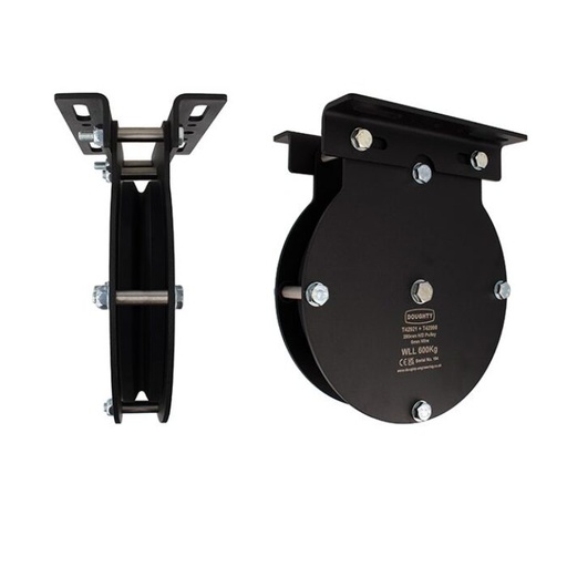 [T42921] Poulie charge lourde 200mm (simple rainure) (pour câble)