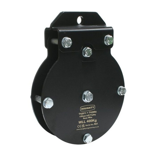 [T42985] Support auvent pour double poulie charge lourde, 100mm & 150mm