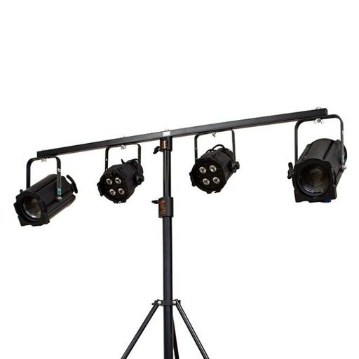 [T43101] Barre pour barre en T à 4 projecteurs, SANS tête pour pied, noir