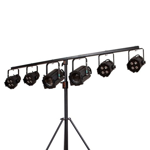 [T43201] Barre pour barre en T à 6 projecteurs, SANS tête pour pied, noir