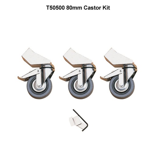 [T50500] Ensemble de roues 75mm (pour pied Neutron, Nova, & Comet)