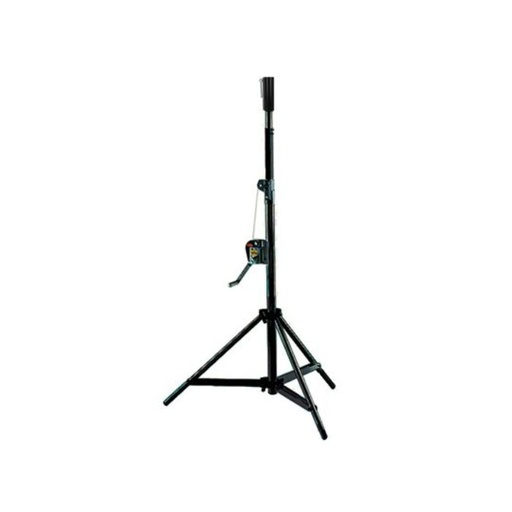 [T55111] Pied à manivelle NEBULA 20 avec récepteur pour spigot 28mm, 131-224cm, CMU 60kg, noir