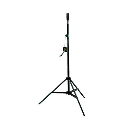 [T55201] Pied à manivelle NEBULA 33 avec récepteur pour spigot 28mm,  170-330cm, CMU 60kg, noir