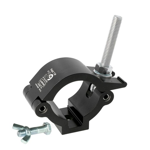 [T57411] Collier Mammoth pour tube de 60-63mm, avec vis et écrou, CMU 500kg, noir
