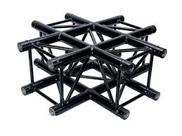 [PC-H30V-C016-RAL9005] SQUARE H30 4-WAY CORNER CROSS , RAL9005
