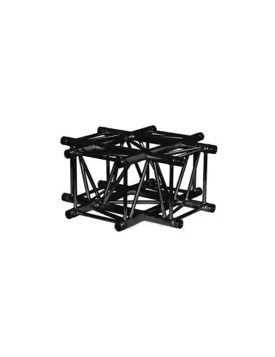 [PC-H40V-C016-RAL9005] SQUARE H40 4-WAY CORNER CROSS, RAL9005