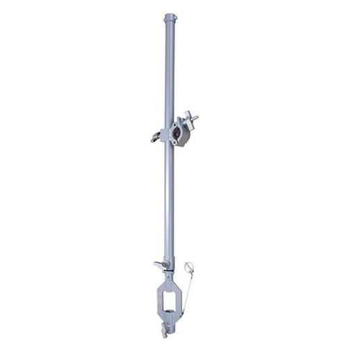 [G2024] Bras d'extension 1'309-2'220mm de tube 48-51mm sur récepteur spigot 28mm avec collier pour tube 48-51mm positionnable, CMU 100kg